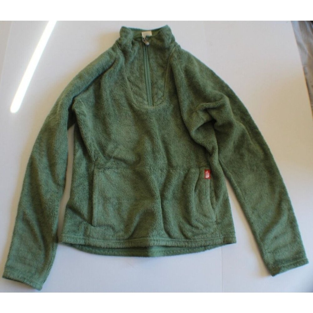 Women's Green North Face Fleece Small‎ Petite Fleece Jacket